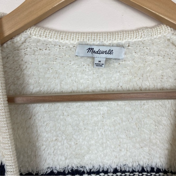 Madewell Striped Boucle Open Front Cardigan Sweater - Picture 3 of 6